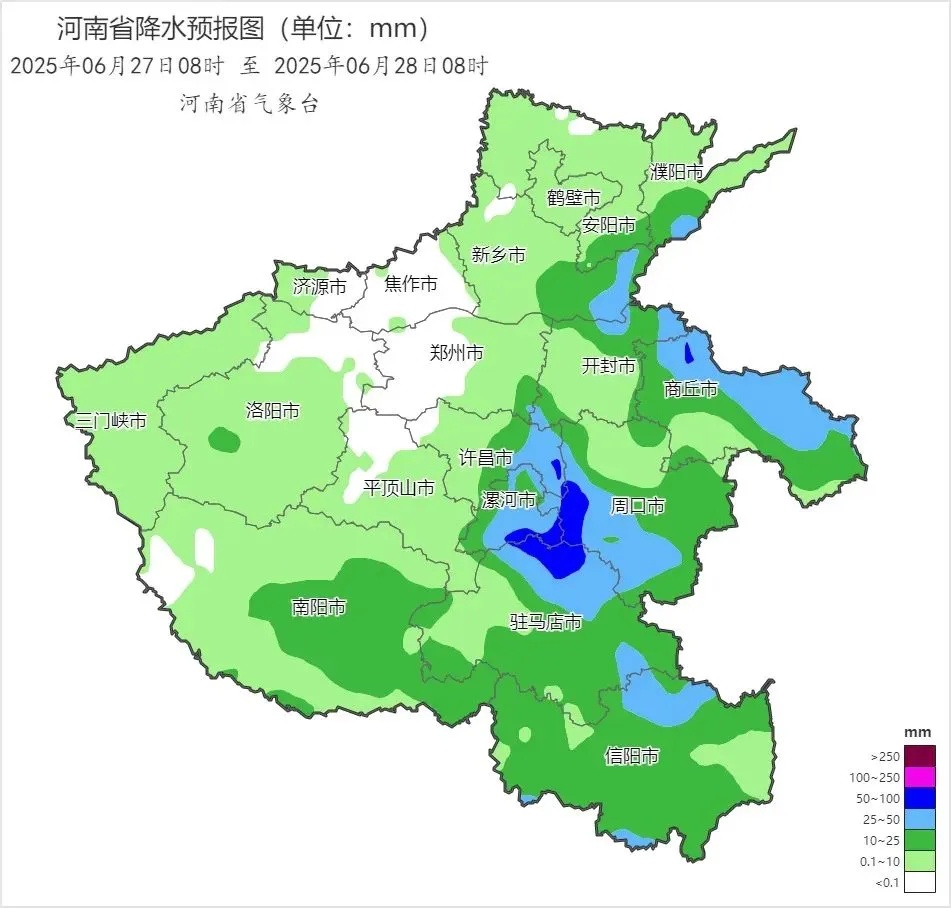 郑州今日将有雷阵雨