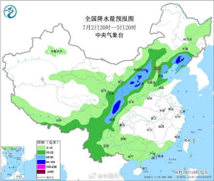 7月初降雨高温形势有大转变