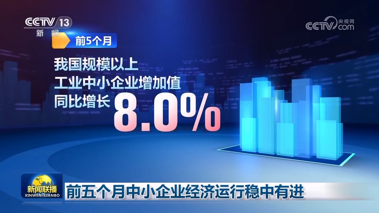 前五个月中小企业经济运行稳中有进 前五个月中小企业经济运行稳中有进