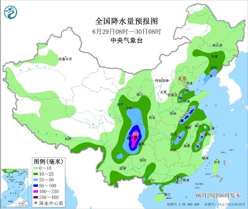 今明两天四川盆地雨势强  东北华北黄淮等地多分散性降雨