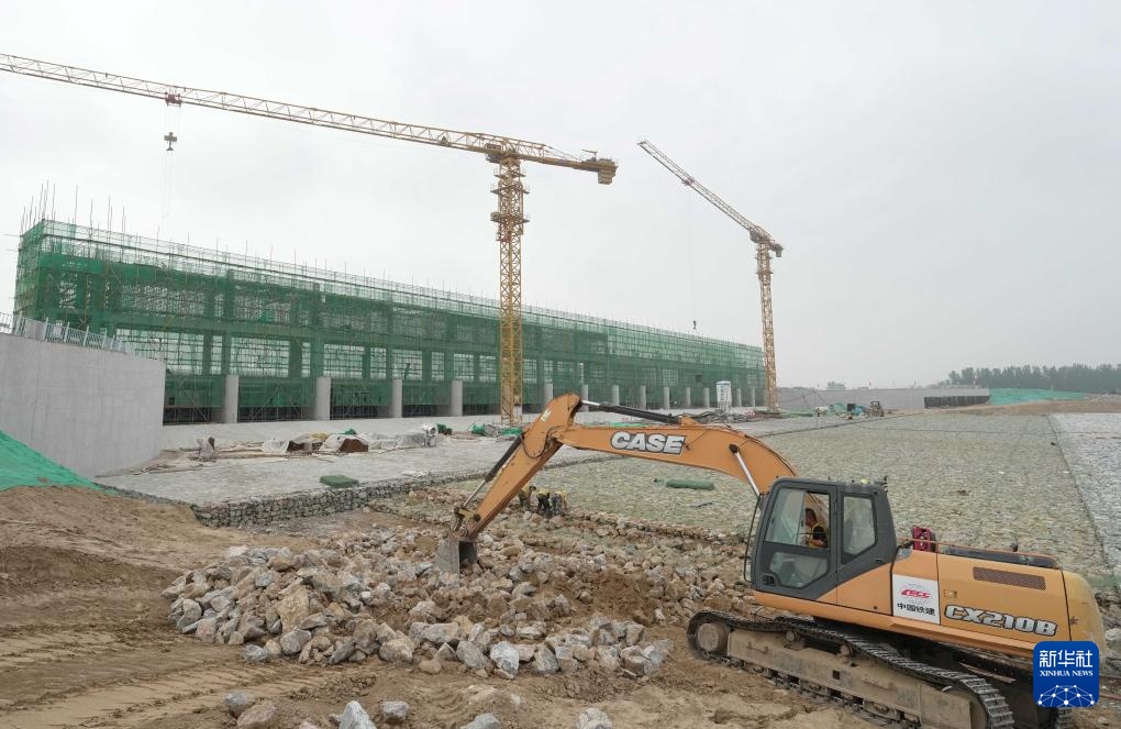 河北高碑店:兰沟洼蓄滞洪区工程建设忙 河北高碑店:兰沟洼蓄滞洪区工程建设忙