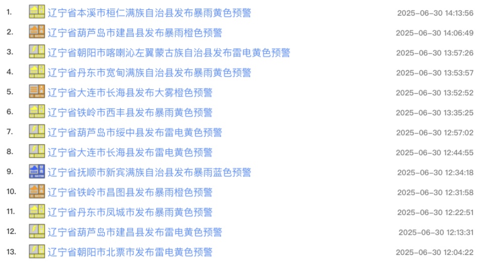 沈阳一地累计降水量全省第一！辽宁发布地质灾害预警！这场雨下到什么时候？