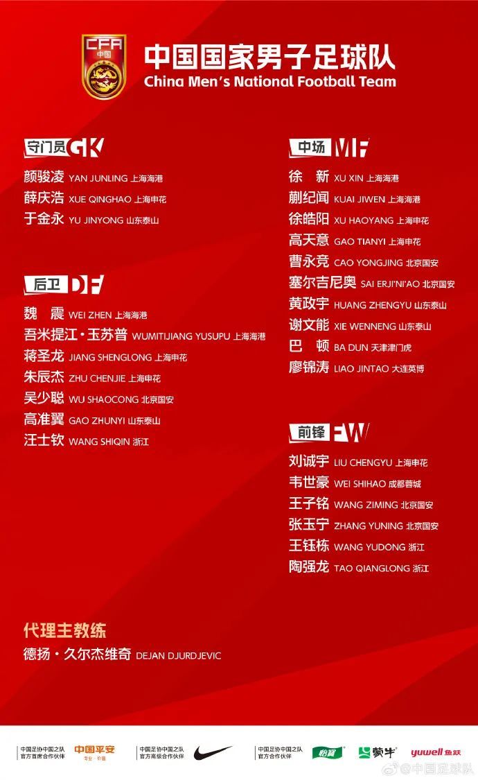 国足公布东亚杯26人名单，平均年龄25.4岁！王钰栋、蒯纪闻在列，王大雷落选