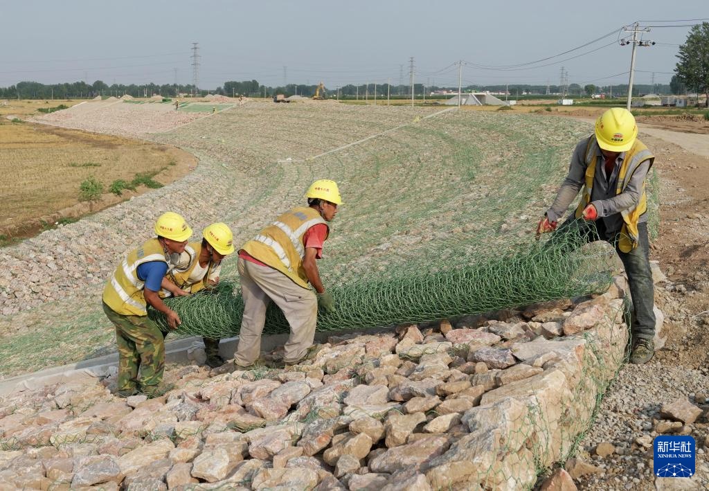 河北高碑店:兰沟洼蓄滞洪区工程建设忙 河北高碑店:兰沟洼蓄滞洪区工程建设忙
