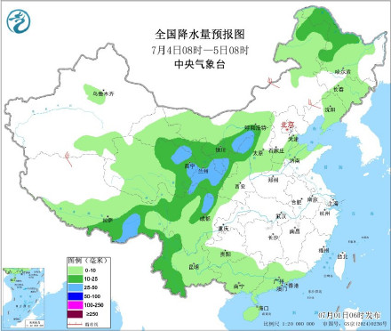 副高北跳北方切换暴雨模式 2日至3日京津冀辽吉等地将有较强降雨过程