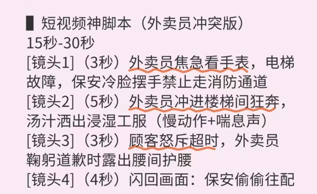 “骑手悲惨生活”有专门剧本和演员定制?记者调查→ “骑手悲惨生活”有专门剧本和演员定制?记者调查→