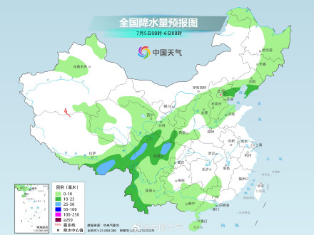 今天京津冀等地为降雨核心区  四川盆地等地降雨再度增强