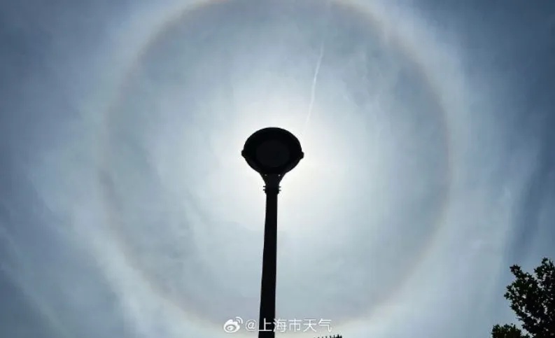 上海今日惊现“太阳彩虹”！绝美日晕刷屏，这样拍不伤眼→