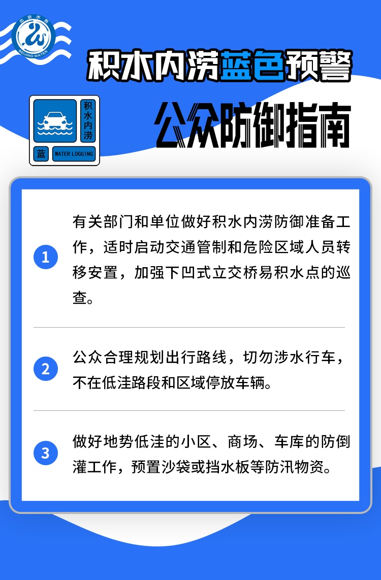 最深积水或达19厘米!北京3区有积水风险 最深积水或达19厘米!北京3区有积水风险