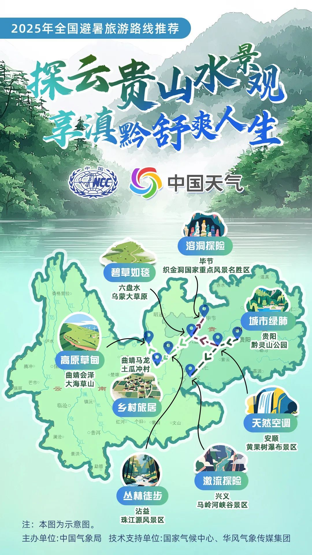 挑个你想去的地方!16条全国暑期避暑旅游路线来了 挑个你想去的地方!16条全国暑期避暑旅游路线来了