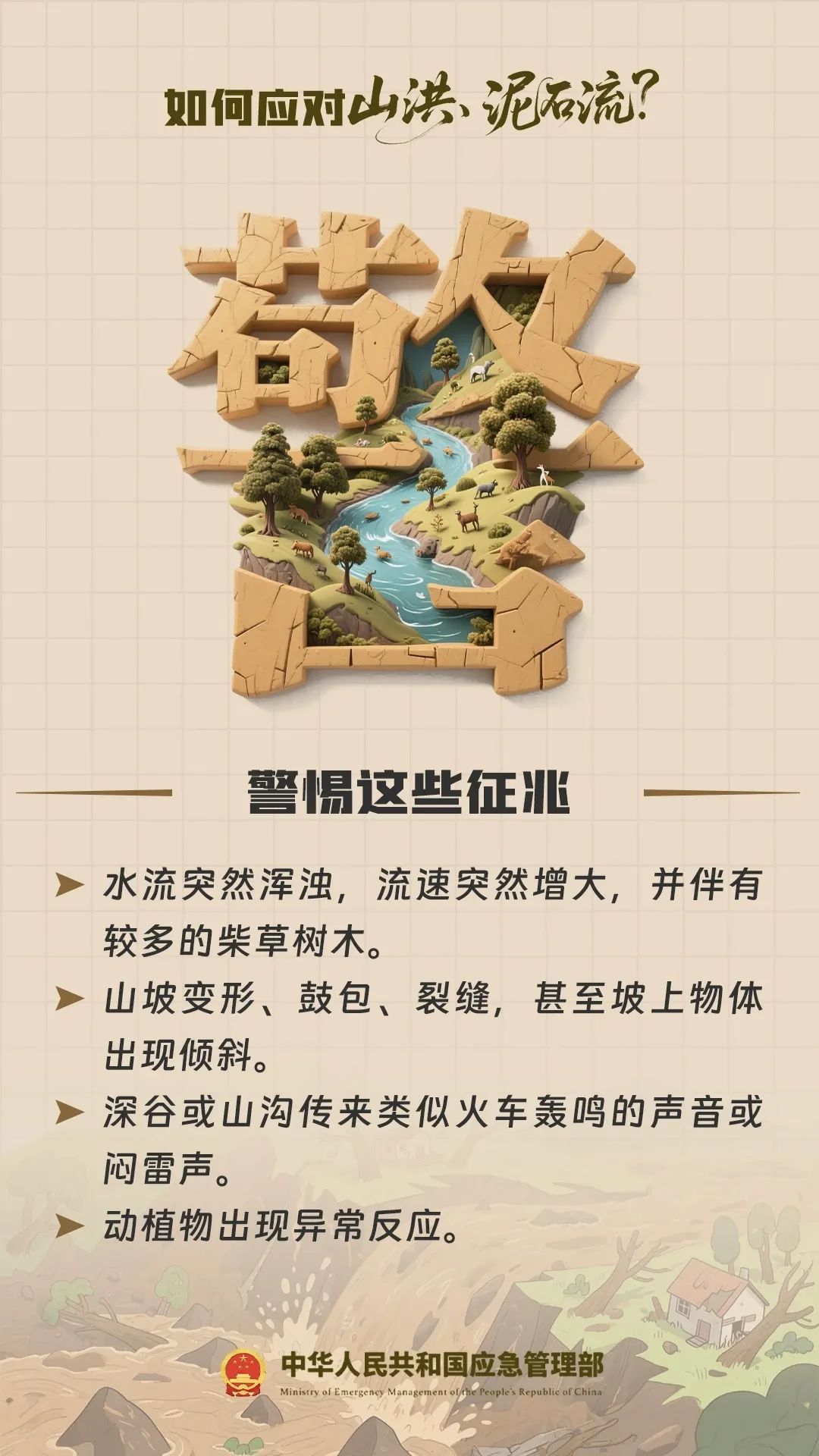 突遇山洪、山体滑坡怎么办?这些要点要记住! 突遇山洪、山体滑坡怎么办?这些要点要记住!
