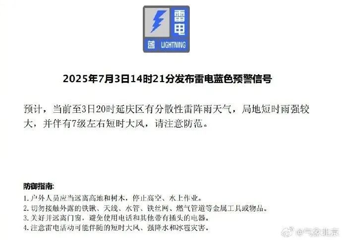 提醒，北京明后天雨势相对明显，局地雨强较大→