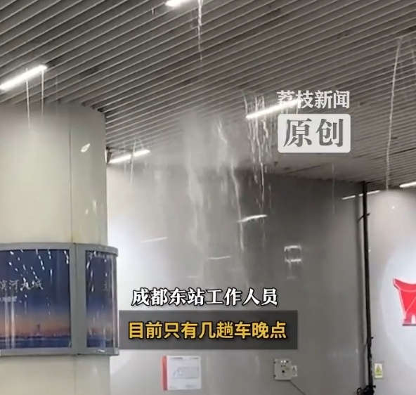 成都暴雨东站变水帘洞，进展来了！官方道歉，客服称列车晚点可全额退票