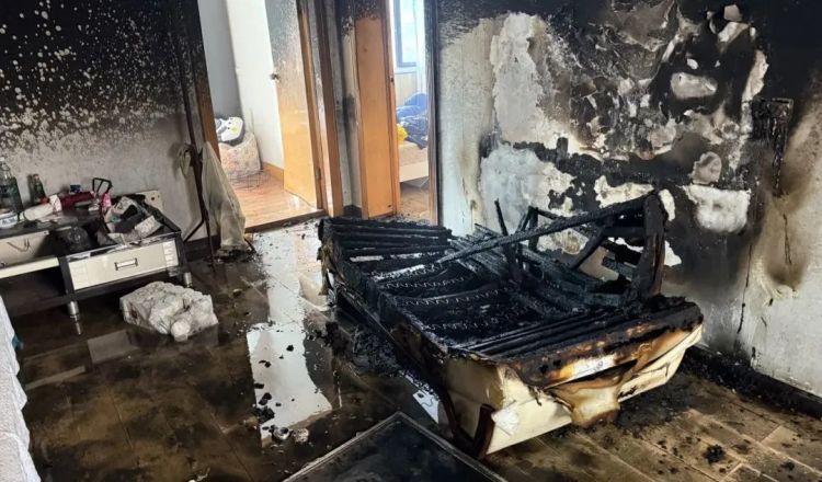 贵阳一民房起火,消防员破拆救出三猫 贵阳一民房起火,消防员破拆救出三猫