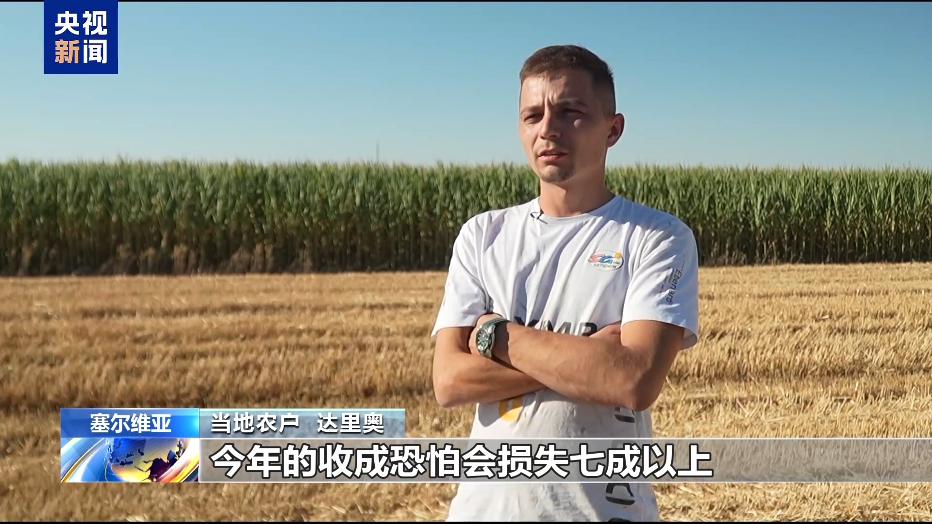 受极端高温天气影响 塞尔维亚农作物可能大幅减产