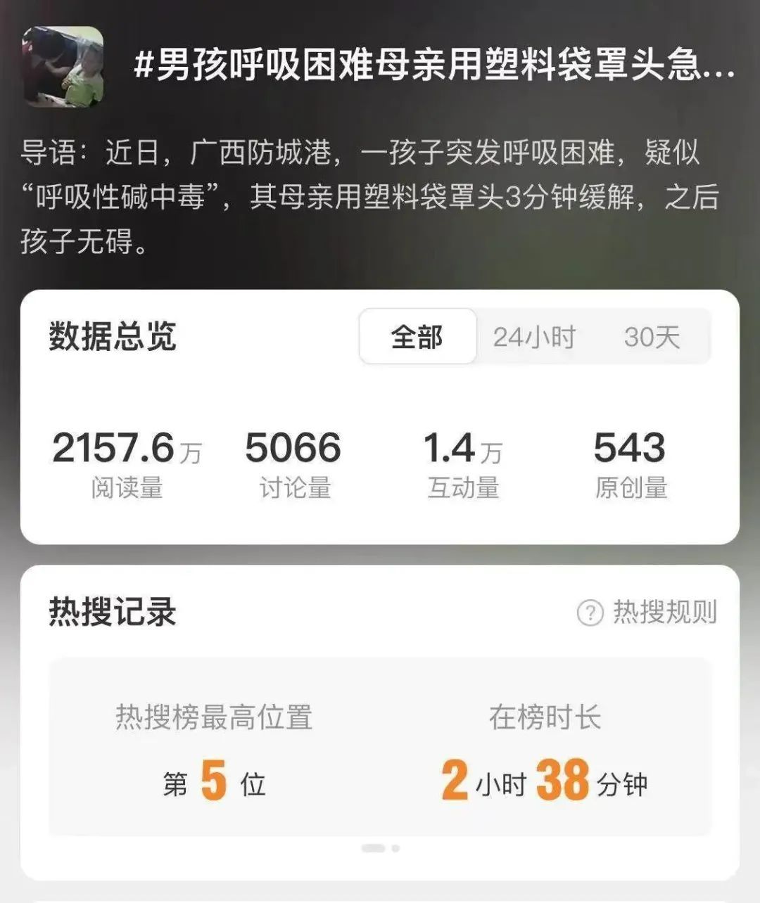 孩子“呼吸性碱中毒”,母亲用塑料袋套头3分钟缓解,急救专家提醒→ 孩子“呼吸性碱中毒”,母亲用塑料袋套头3分钟缓解,急救专家提醒→