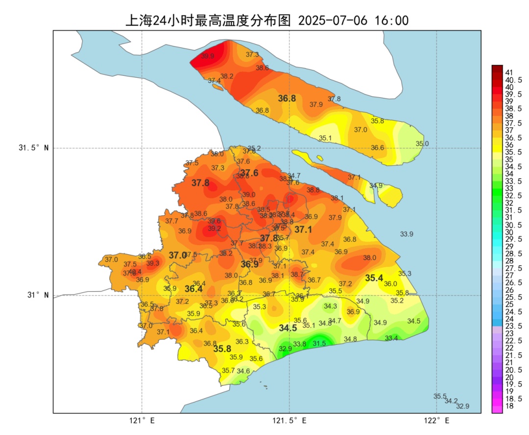 上海今年第14个高温日定格在37.8℃,下周酷暑缓解阵雨增多 上海今年第14个高温日定格在37.8℃,下周酷暑缓解阵雨增多