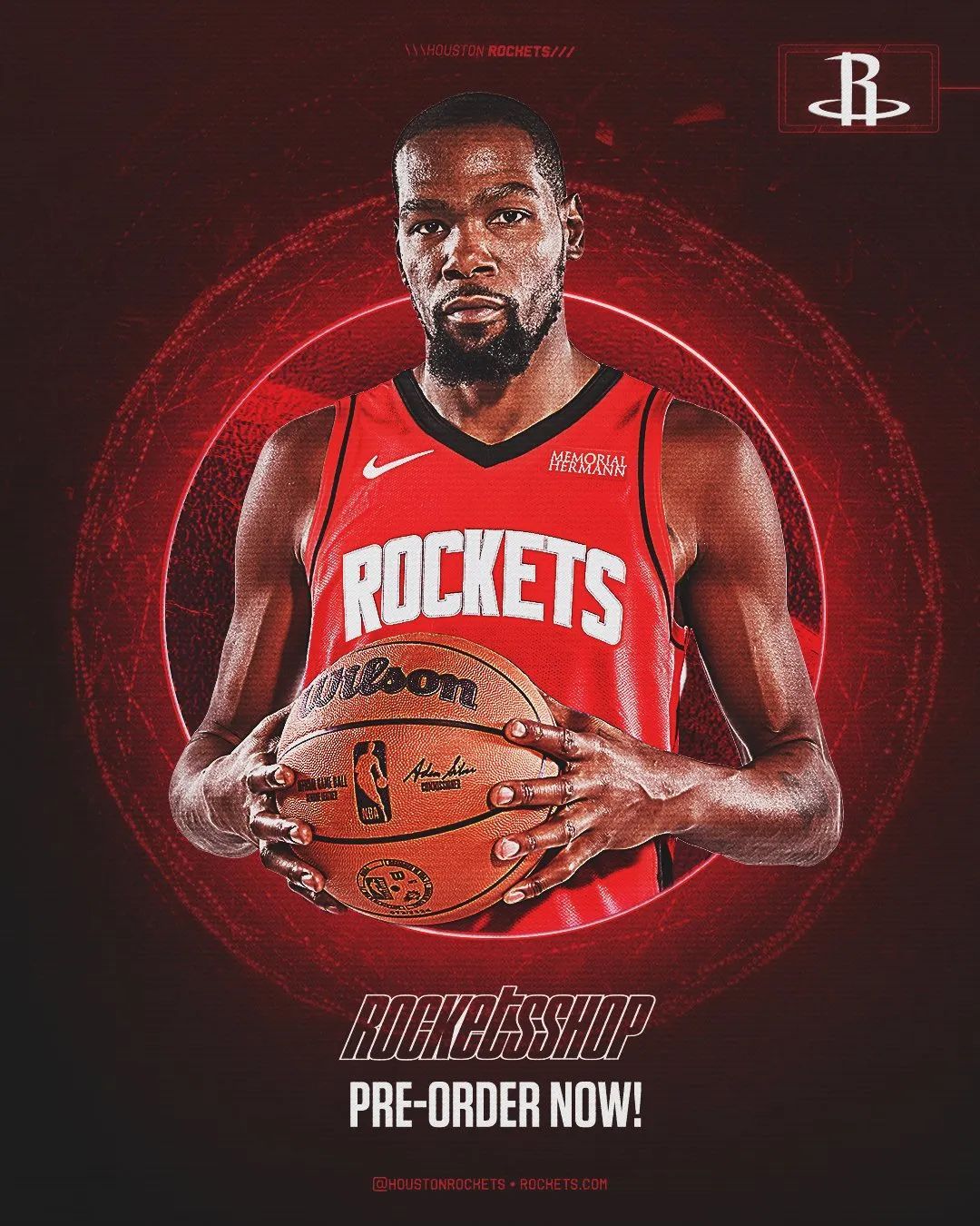 NBA历史首次7方大交易！火箭官宣杜兰特加盟球队