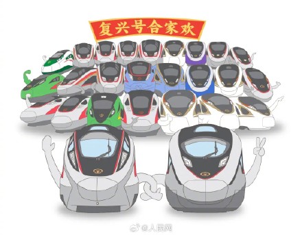 复兴号家族证件照上新 复兴号家族证件照上新