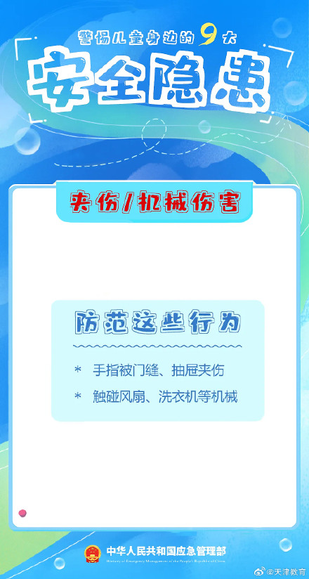 警惕儿童身边的9大安全隐患，转存！