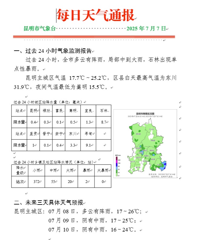 暴雨、大暴雨、雷暴大风……云南将有两次较强降雨过程，注意防范→