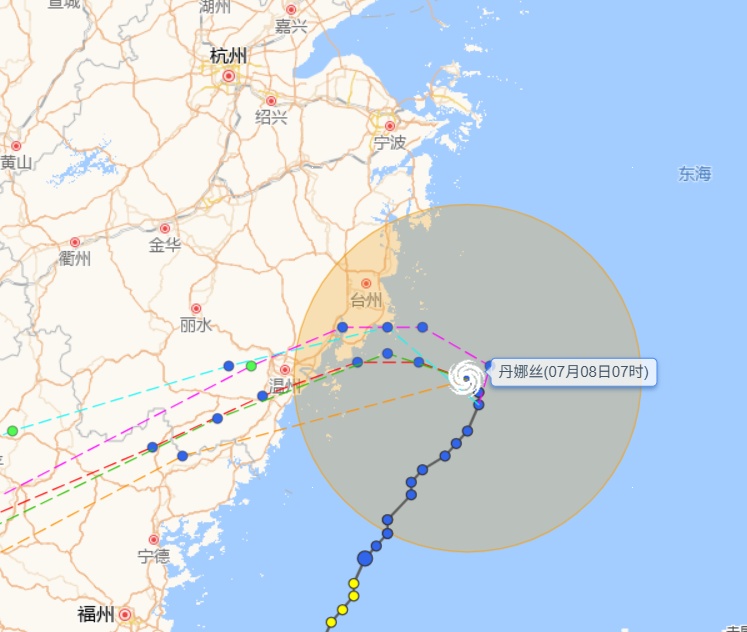 史上首次“怪异路径”！“丹娜丝”或将下午登陆浙江