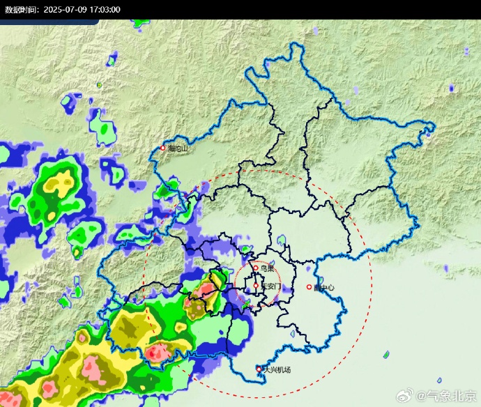 局地雨强较大+7级大风，北京多区发布雷电黄色预警！