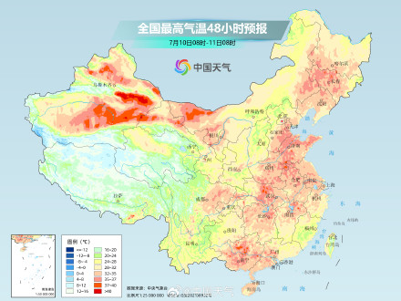 长江以北地区高温发展增强 山东河南等地为核心影响区