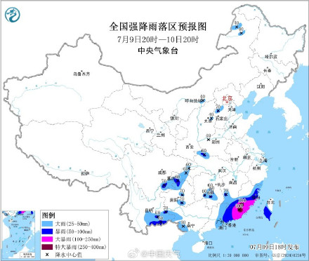 台风丹娜丝风不强但雨很大 福建局地降雨量或超600毫米