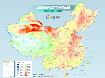 长江以北地区高温发展增强 山东河南等地为核心影响区