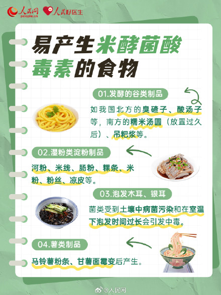 高温催生“舌尖刺客”!谨防米酵菌酸中毒 高温催生“舌尖刺客”!谨防米酵菌酸中毒