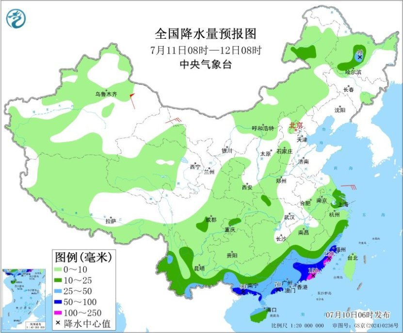 “丹娜丝”停止编号 福建广东广西仍有大到暴雨