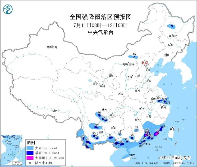 西南、华南有持续降雨！内蒙古中东部及东北地区多雷阵雨