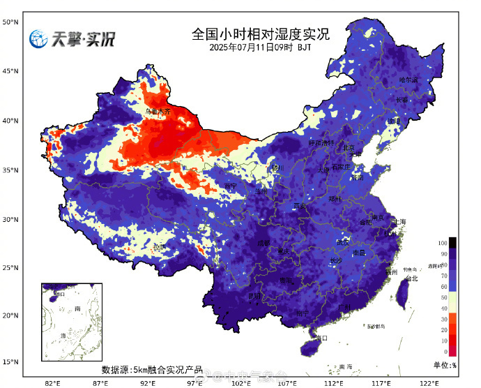 今天起，高温高湿的桑拿天将在华北地区持续发威