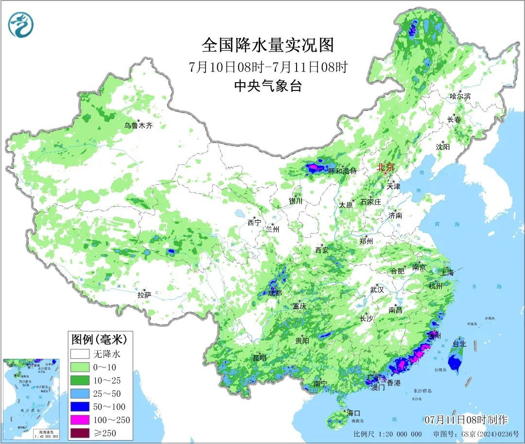 西南、华南有持续降雨！内蒙古中东部及东北地区多雷阵雨