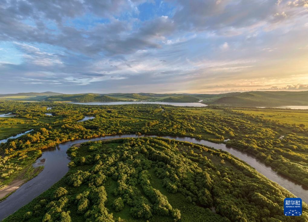 内蒙古免渡河国家湿地公园夏日风光