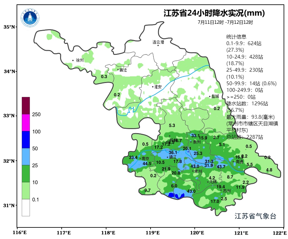 江苏气象：今夜到明天此轮降水渐止，高温即将返场