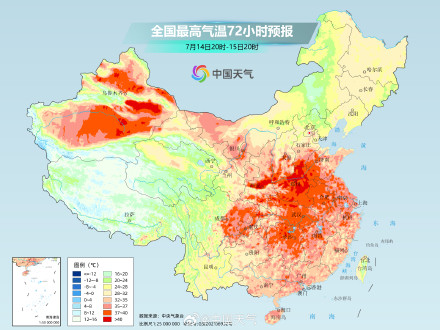大范围高温暑热“桑拿天”将进入鼎盛！核心区域最高最低气温都将历史同期少见