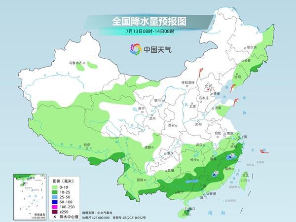 江南华南等地降雨持续 中东部高温耐力持久强度强