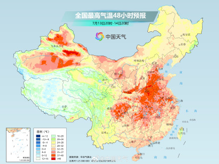 大范围高温暑热“桑拿天”将进入鼎盛！核心区域最高最低气温都将历史同期少见