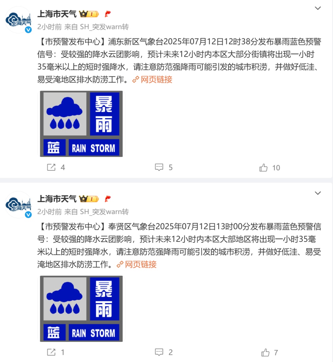 将明显影响上海！预警突发，暴雨+大风，热带扰动正在加强，下周天气大转折