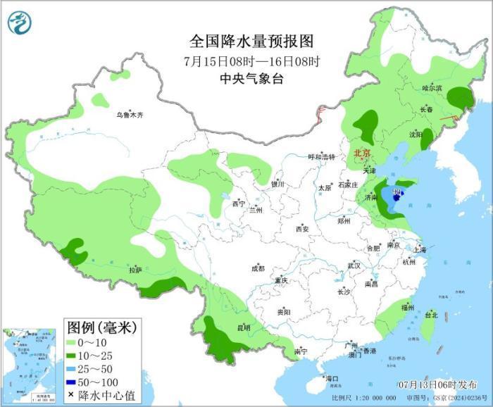 华北北部东北地区多雷阵雨 黄淮江淮江汉等地有持续性高温天气