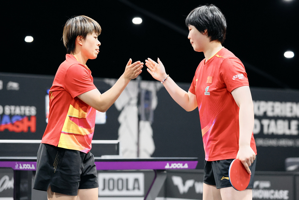 击败孙颖莎/王曼昱，王艺迪/蒯曼斩获美国大满贯女双冠军