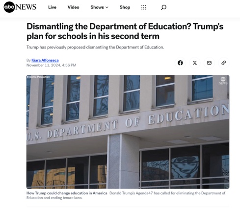 教育部“瘦身”背后：整个美国教育体系或将深受影响