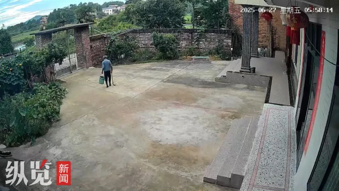 泪目！监控拍下老人离世前后画面：早上提农具外出干活，6小时后，院里搭起白事帐篷