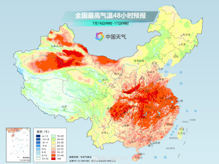 大范围高温过程进入最强时段 陕西河南湖北局地或热到破纪录