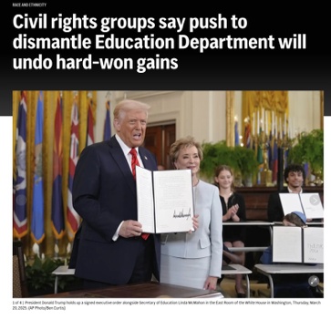 教育部“瘦身”背后：整个美国教育体系或将深受影响