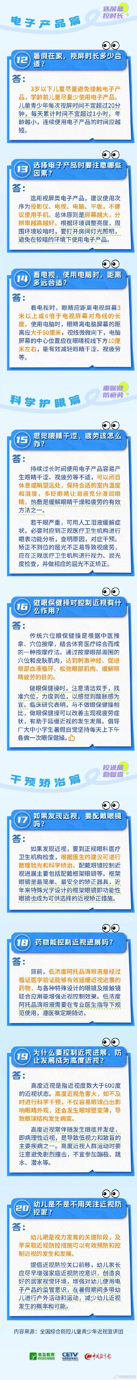 2025年暑假多场景近视防控20问答，师生家长一起看