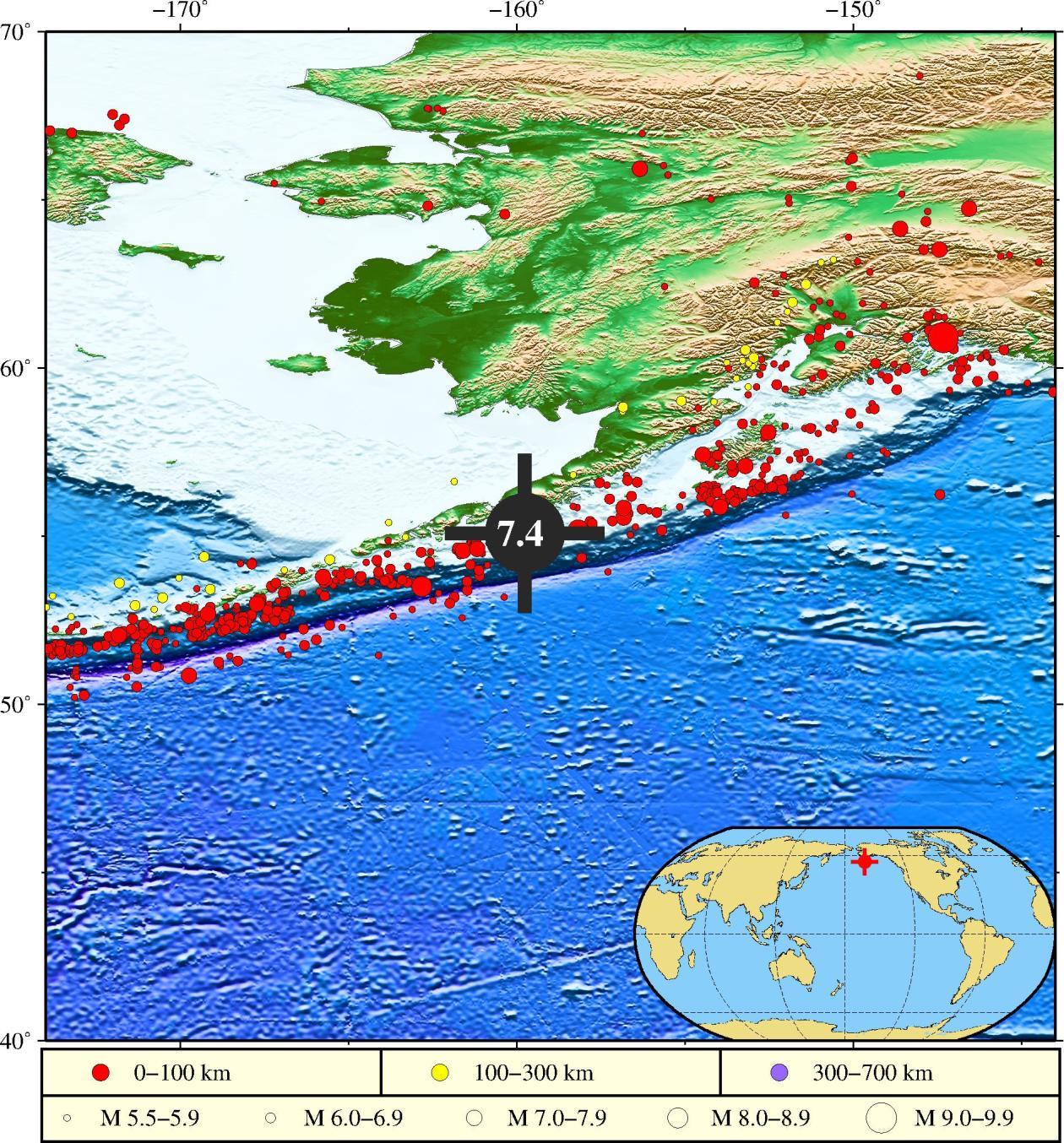 美国阿拉斯加半岛海域地震可能会在震源周围引发局地海啸，但不会对我国沿岸造成影响