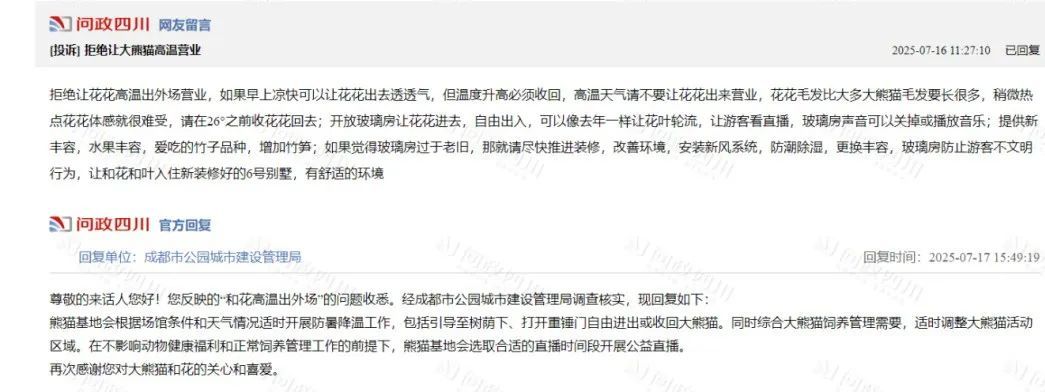 大熊猫高温还要“营业”？回应来了→